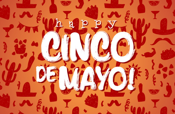 Glückliches Banner von Cinco De Mayo - Vektor, Bild