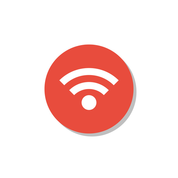 wifi icoon, wifi symbool, wifi vector, wifi eps, wifi beeld, wifi logo, wifi flat, wifi art design, wifi rode ring - Vector, afbeelding