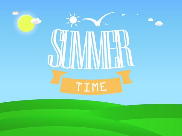Summer time illustration - Вектор,изображение