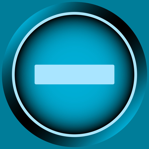Kék mínusz ikonra - Vektor, kép