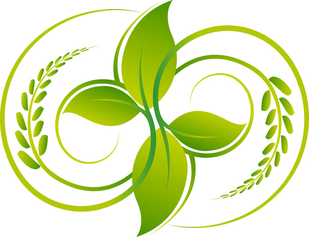 leaf logo design - Vektör, Görsel