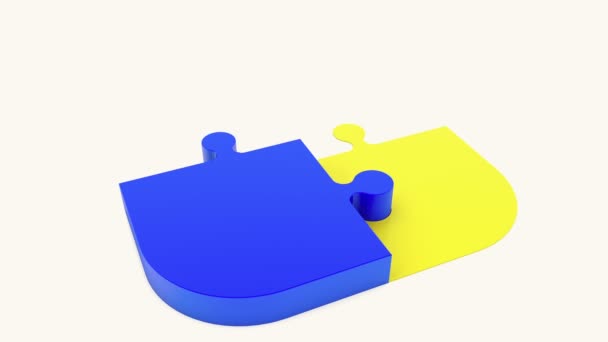 wachsende Puzzleteile in verschiedenen Farben  - Filmmaterial, Video