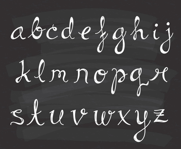 Set of script alphabet letters - Vector, Image