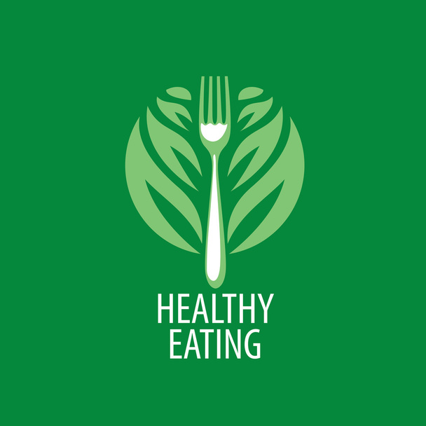 υγιεινή διατροφή λογότυπο του φορέα - Διάνυσμα, εικόνα