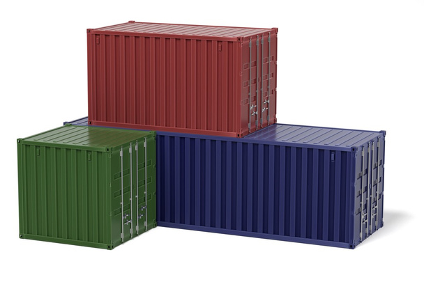 3D vykreslování nákladní kontejnery - Fotografie, Obrázek