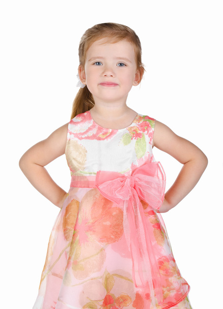 Portrait of cute smiling little girl in princess dress - Zdjęcie, obraz