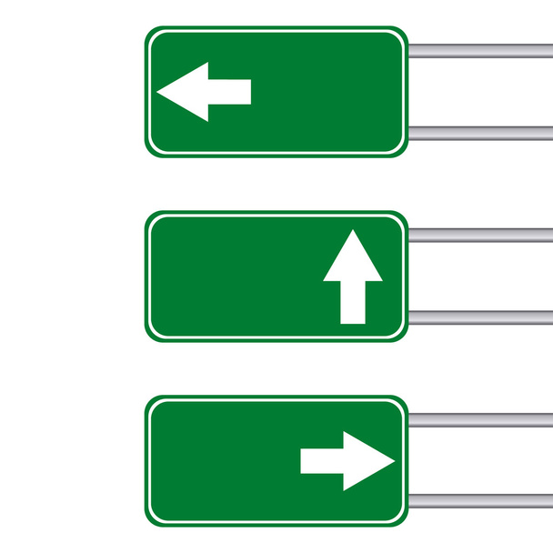 Blank arrow sign with pole - Vector, Image