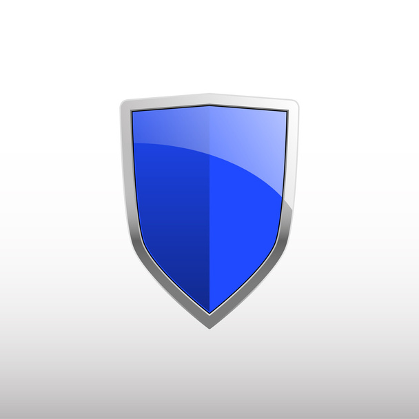 Blue shield illustration - Vector, Image