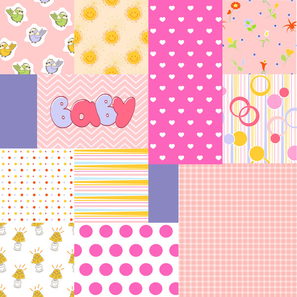 patchwork fabric for newborn - Vettoriali, immagini