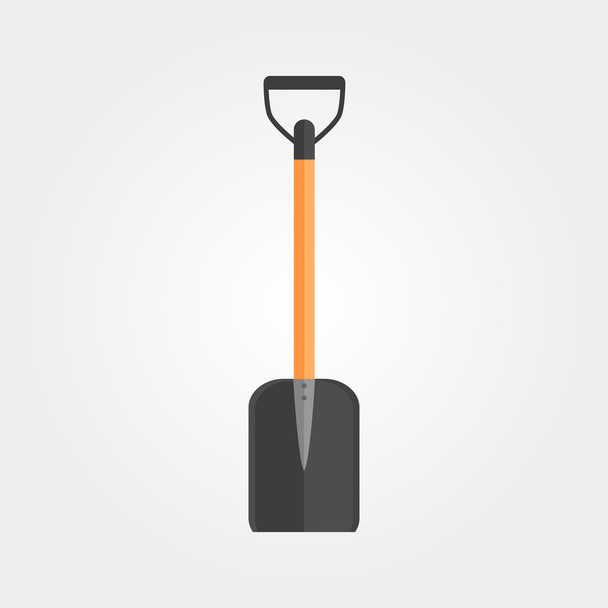 Shovel isolated on grey background. Vector illustration - Vector, Image