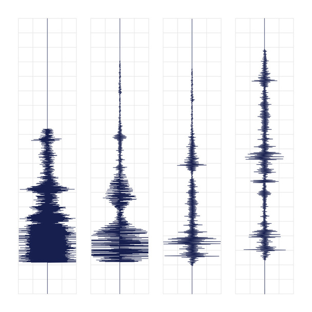 Seismogrammwellen drucken - Vektor, Bild