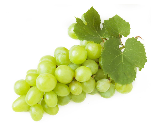 raisins verts isolés sur fond blanc - Photo, image