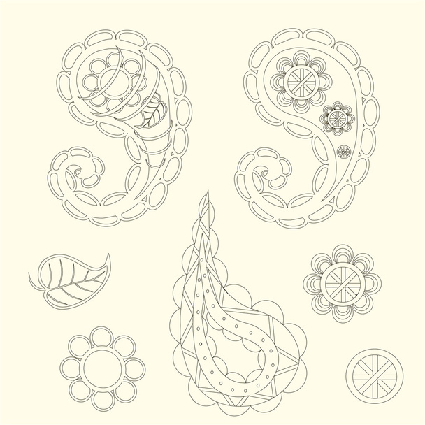 Mignon motif Paisley (concombre turc) pour la conception de tissus, vaisselle, papier peint
 - Vecteur, image