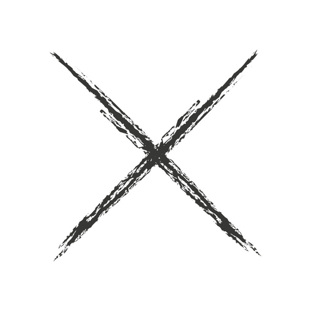 Чорний хрест ікони намальований вугіллям. Векторні ілюстрації
 - Вектор, зображення