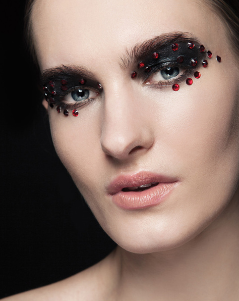 model with glitter make up  - Фото, изображение