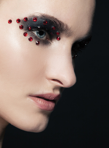 model with glitter make up  - Foto, afbeelding