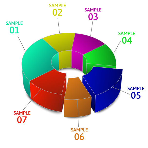 Wektor wykres kołowy streszczenie biznesu i informacji grafika - Wektor, obraz