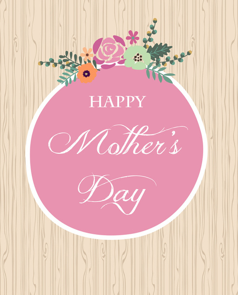 Happy Mother's card - Vector, Imagen
