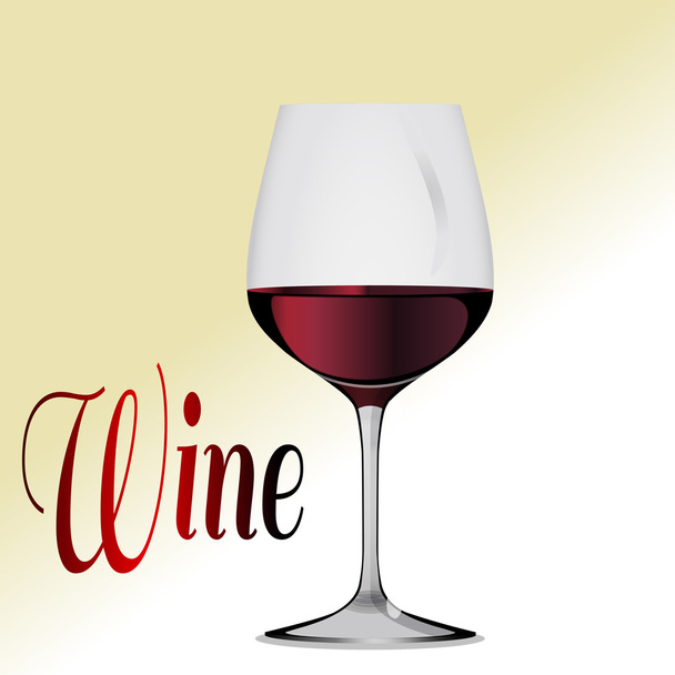 glass of red wine  - Vector, imagen