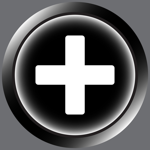 Symbol schwarz plus - Vektor, Bild