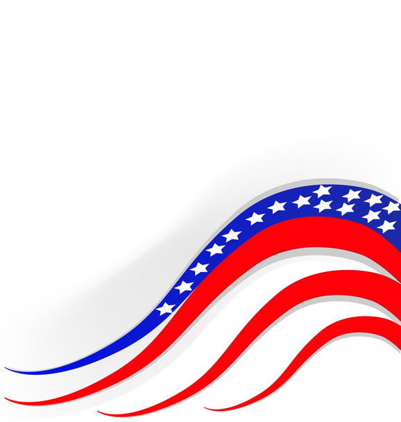 Amerikaanse vlaggenvector  - Vector, afbeelding