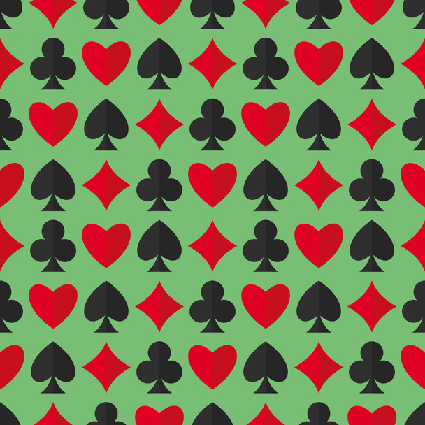 Hrací karty obleky bezešvé vzor - Vektor, obrázek