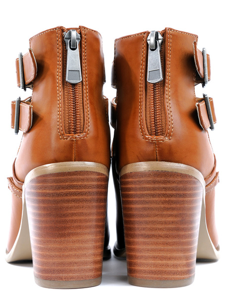 Women's ankle boots with high heeled leather - Photo, Image