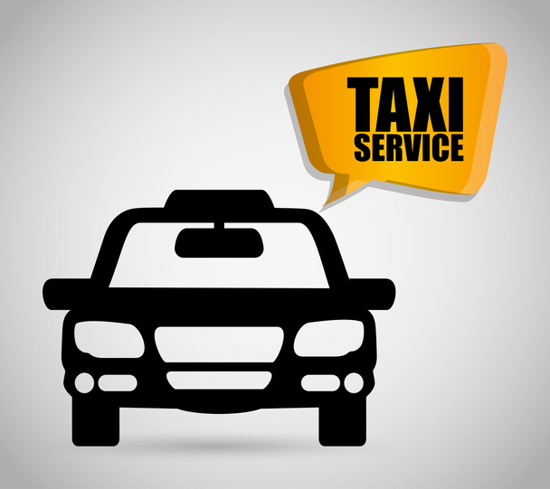 Car taxi icon. Public transport design. Taxi cab. Flat Style - Vector, Image
