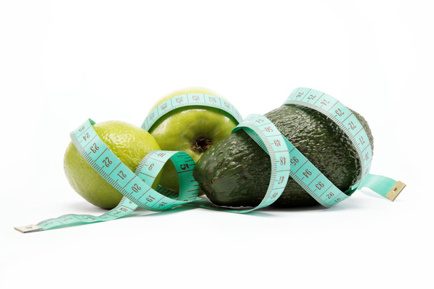 Natural products. Diet. Fresh fruit on a white background. - Valokuva, kuva