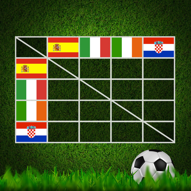 foci labda (labdarúgás) táblázatot pontszám, euro 2012 c-csoport - Fotó, kép