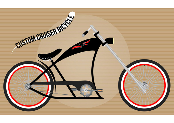 aangepaste cruiser fiets - Vector, afbeelding