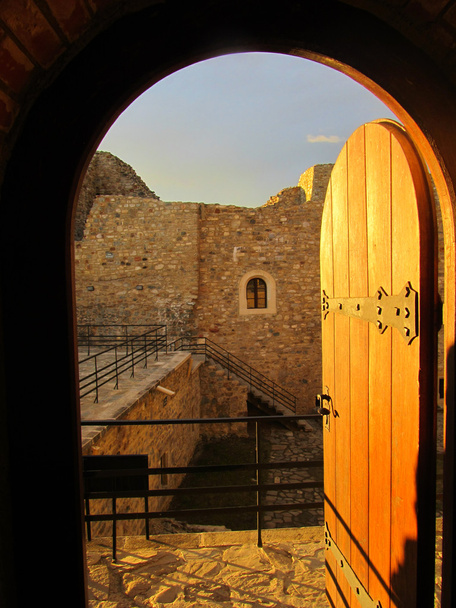 osvětlené dveře při západu slunce - Fotografie, Obrázek