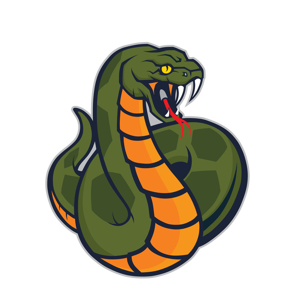 Schlangenmaskottchen Viper - Vektor, Bild