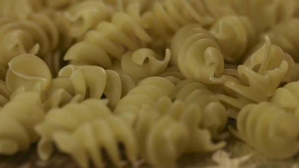 Prepared spiral pasta blurred closeup - Footage, Video