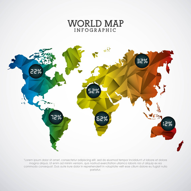 world map design - Vector, Imagen