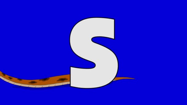 Letter S en slang (achtergrond) - Video