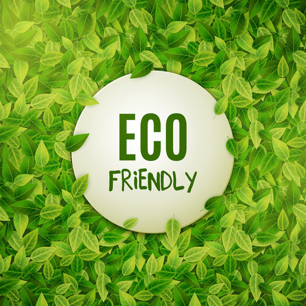 Eco friendly round banner - Vektor, obrázek