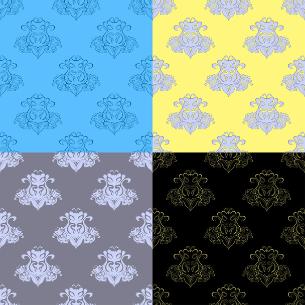 solemn black gray pattern seamless. vector illustration - Вектор,изображение