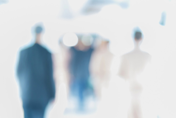 Blurred of people walking in the corridor of an business center, - Photo, Image