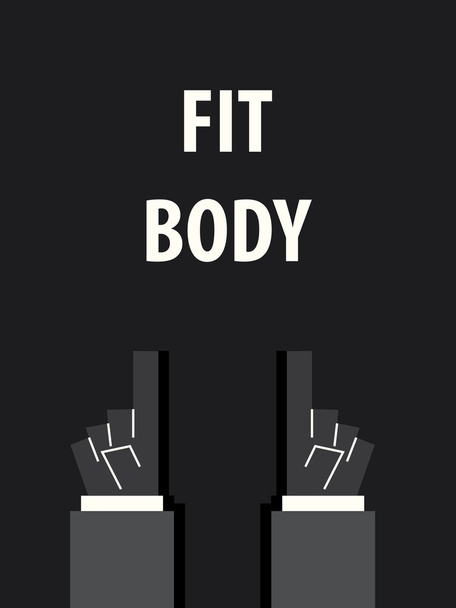 fit body typography vektor illustration - Vektor, Bild