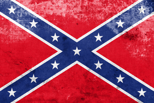Bandera confederada con un aspecto vintage y antiguo
 - Foto, Imagen