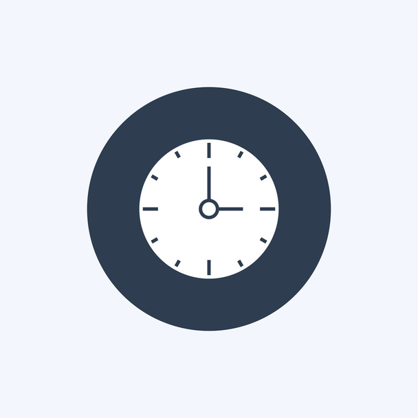 Solid clock icon - Vecteur, image