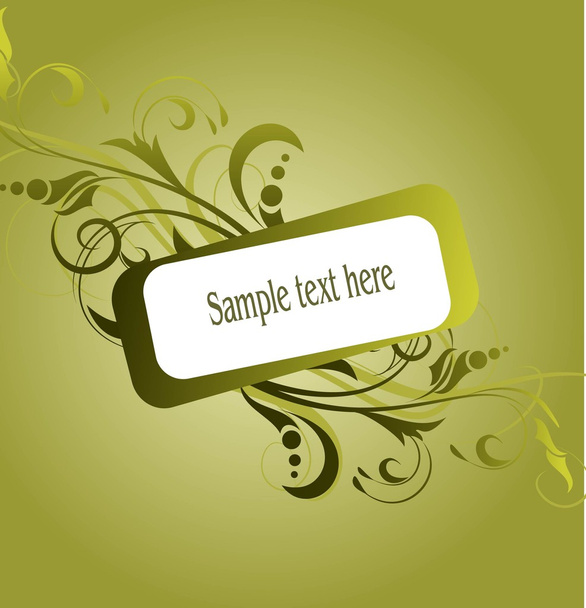 Green floral background - Vector, Image