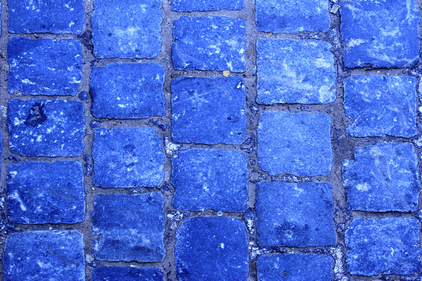 Pedras de pavimentação azul
 - Foto, Imagem