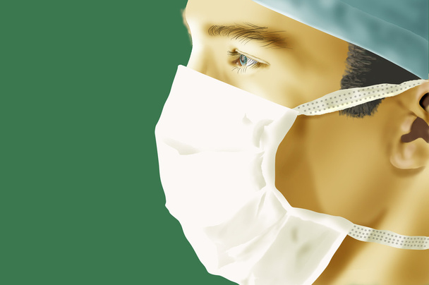 Portrait eines Chirurgen mit Maske - Foto, Bild