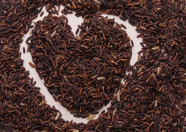 Kenarlık çerçeve kalp riceberry pirinç - Fotoğraf, Görsel