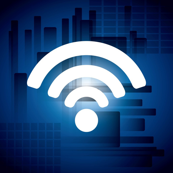 WiFi kapcsolat kialakítása - Vektor, kép
