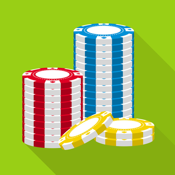 Casino gambling chips stack - Wektor, obraz