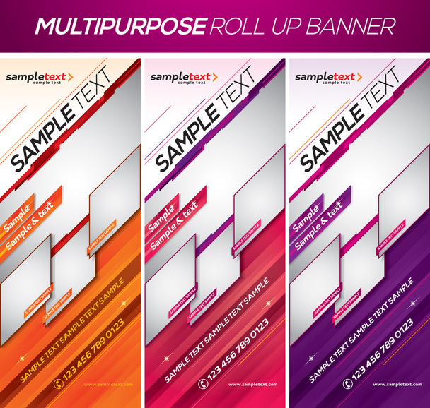 Modern multipurpose roll up banner  - Vektor, kép