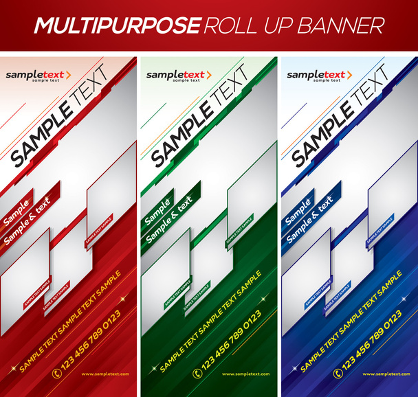 Modern multipurpose roll up banner  - Vettoriali, immagini